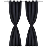 Rideaux vidaxl avec anneaux métalliques occlusion 135x175 cm noir 2 m