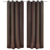 Rideaux vidaxl avec anneaux métalliques occluls 135x175 brun 2 pcs
