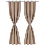 Rideaux vidaxl avec anneaux métalliques occluls 135x175 crème 2 pcs