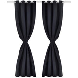 Rideau vidaxl avec anneaux en métal occlusion 270x245 noir