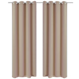 Rideau vidaxl avec anneaux en métal noirage 270x245 crème
