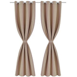 Rideau vidaxl avec anneaux en métal noirage 270x245 crème