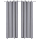 Rideau vidaxl avec anneaux en métal occlusion 270x245 gris