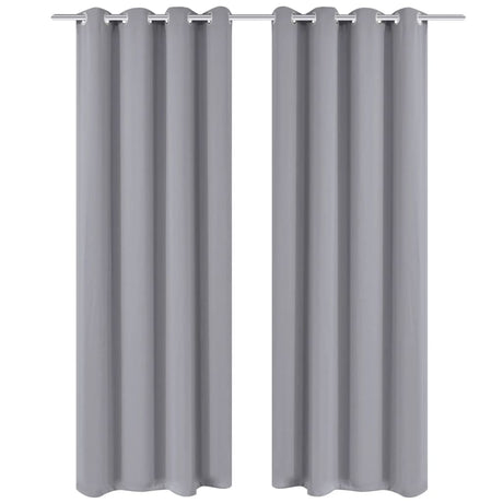 Rideau vidaxl avec anneaux en métal occlusion 270x245 gris