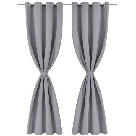 Rideau vidaxl avec anneaux en métal occlusion 270x245 gris
