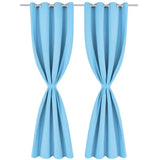 Rideaux vidaxl avec anneaux métalliques occluls 135x175 turquoise 2 pcs