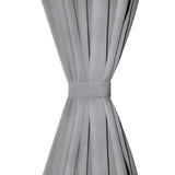 Vidaxl Micro-Satin Curtains with loops 140x175 cm Gray 2 pcs