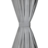 Vidaxl Micro-satin rideaux avec boucles 140x175 cm gris 2 pcs