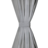 Vidaxl Micro-satin rideaux avec boucles 140x225 cm Gris 2 PCS