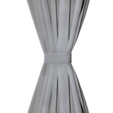 Vidaxl Micro-satin rideaux avec boucles 140x245 cm Gray 2 STS