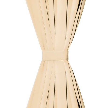 Vidaxl Micro-satin rideaux avec boucles 140x175 cm beige 2 pcs
