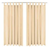 Vidaxl Micro-satin rideaux avec boucles 140x245 cm beige 2 pcs