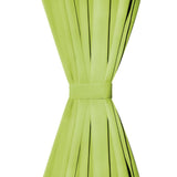 Vidaxl Micro-satin rideaux avec boucles 140x245 cm vert 2 sts