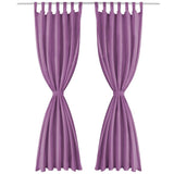 Vidaxl Micro-satin rideaux avec boucles 140x175 cm Lila 2 Sts