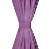 Vidaxl Micro-satin rideaux avec boucles 140x175 cm Lila 2 Sts