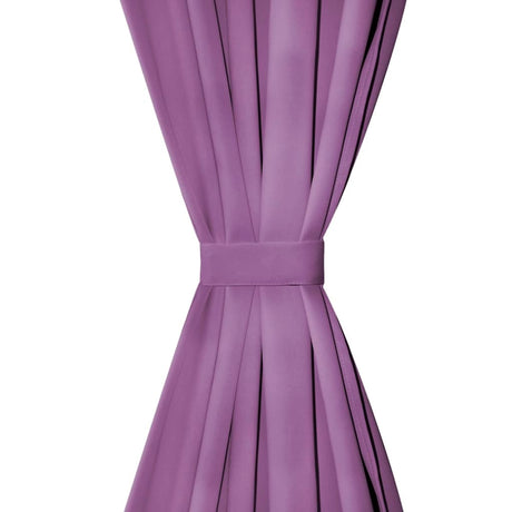 Vidaxl Micro-satin rideaux avec boucles 140x175 cm Lila 2 Sts