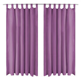 Vidaxl Micro-satin rideaux avec boucles 140x225 cm lila 2 sts