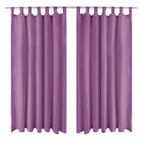 Vidaxl Micro-satin rideaux avec boucles 140x245 cm Lila 2 Sts