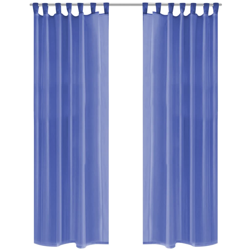 Cortinas Vidaxl Voile 140x175 cm Royal Blue