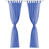 Vidaxl rideaux voile 140x245 cm King Blue 2 PCS