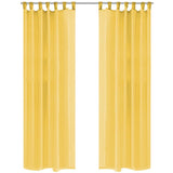 Vidaxl rideaux voile 140x175 cm jaune 2 sts