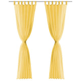 Vidaxl rideaux voile 140x175 cm jaune 2 sts