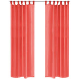 Vidaxl Curtains Voile 140x225 cm czerwone 2 szt.