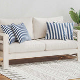 Vidaxl Coussins d'extérieur 45x45 cm Bleu marine à rayures 4 PCS