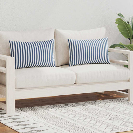 Vidaxl Coussins d'extérieur 60x40 cm Bleu marine 2 PCS