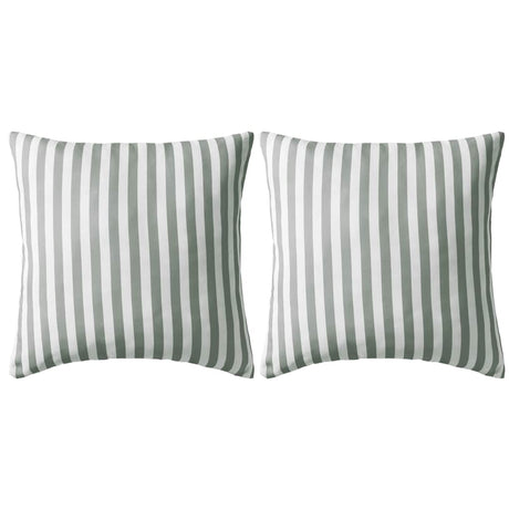 Vidaxl Coussins extérieurs 45x45 cm Gris rayé 2 PCS