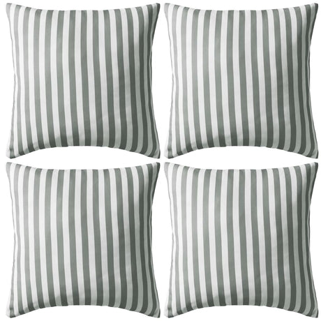 Vidaxl Coussins extérieurs 45x45 cm Gris rayé 4 PCS