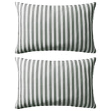 Vidaxl Coussins d'extérieur 60x40 cm Gris rayé 2 PCS