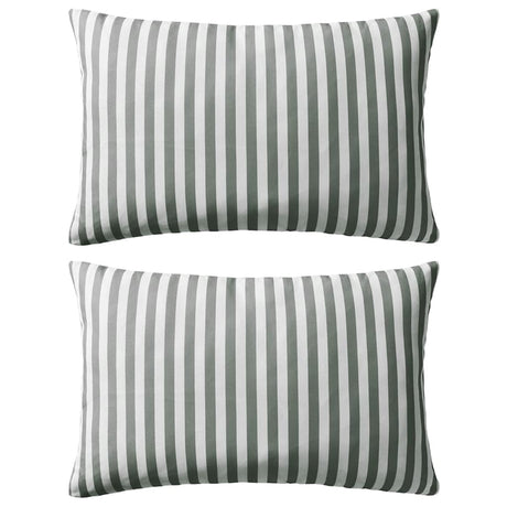 Vidaxl Coussins d'extérieur 60x40 cm Gris rayé 2 PCS
