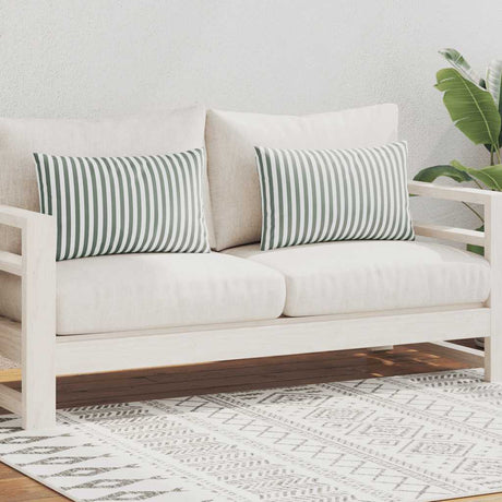 Vidaxl Coussins d'extérieur 60x40 cm Gris rayé 2 PCS