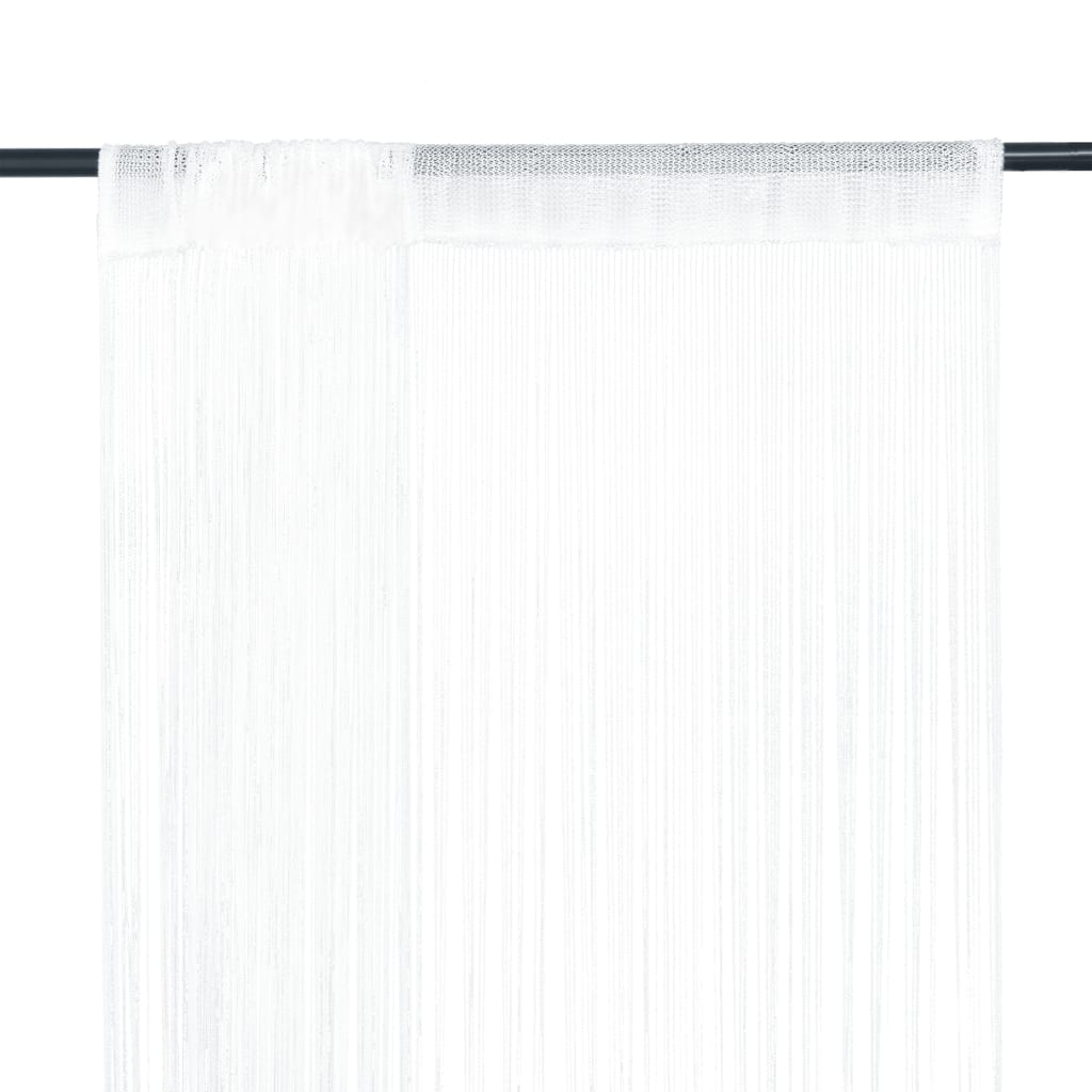 Rideaux de fil vidaxl 2 st 140x250 cm blanc