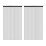 Žične zavese vidaxl 2 pcs 100x250 cm črna