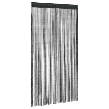 Rideaux de fil vidaxl 2 pcs 100x250 cm noir