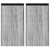 Rideaux de fil vidaxl 2 st 140x250 cm noir