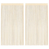 Rideaux de fil vidaxl 100x250 cm crème 2 pcs