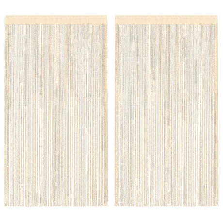 Rideaux de fil vidaxl 100x250 cm crème 2 pcs
