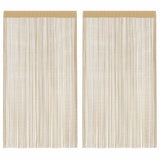 Rideaux de fil vidaxl 100x250 cm beige 2 sts