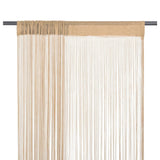 Rideaux de fil vidaxl 100x250 cm beige 2 sts