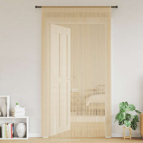 Rideaux de fil vidaxl 100x250 cm beige 2 sts