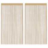 Rideaux de fil vidaxl 140x250 cm beige 2 sts