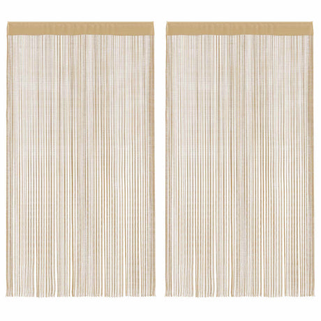 Rideaux de fil vidaxl 140x250 cm beige 2 sts