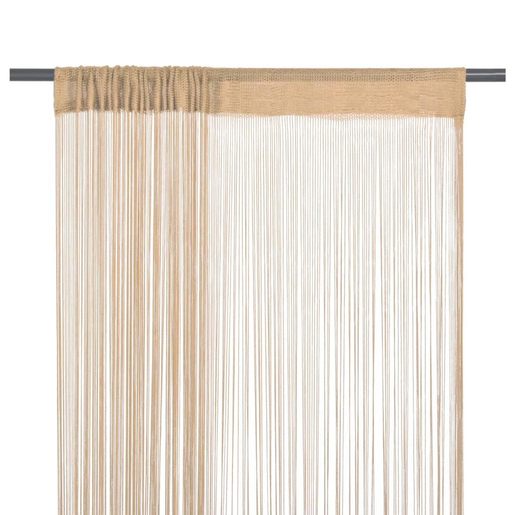 Rideaux de fil vidaxl 140x250 cm beige 2 sts