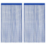 Rideaux de fil vidaxl 100x250 cm bleu 2 pcs