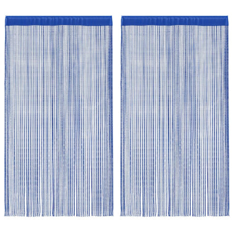 Rideaux de fil vidaxl 100x250 cm bleu 2 pcs
