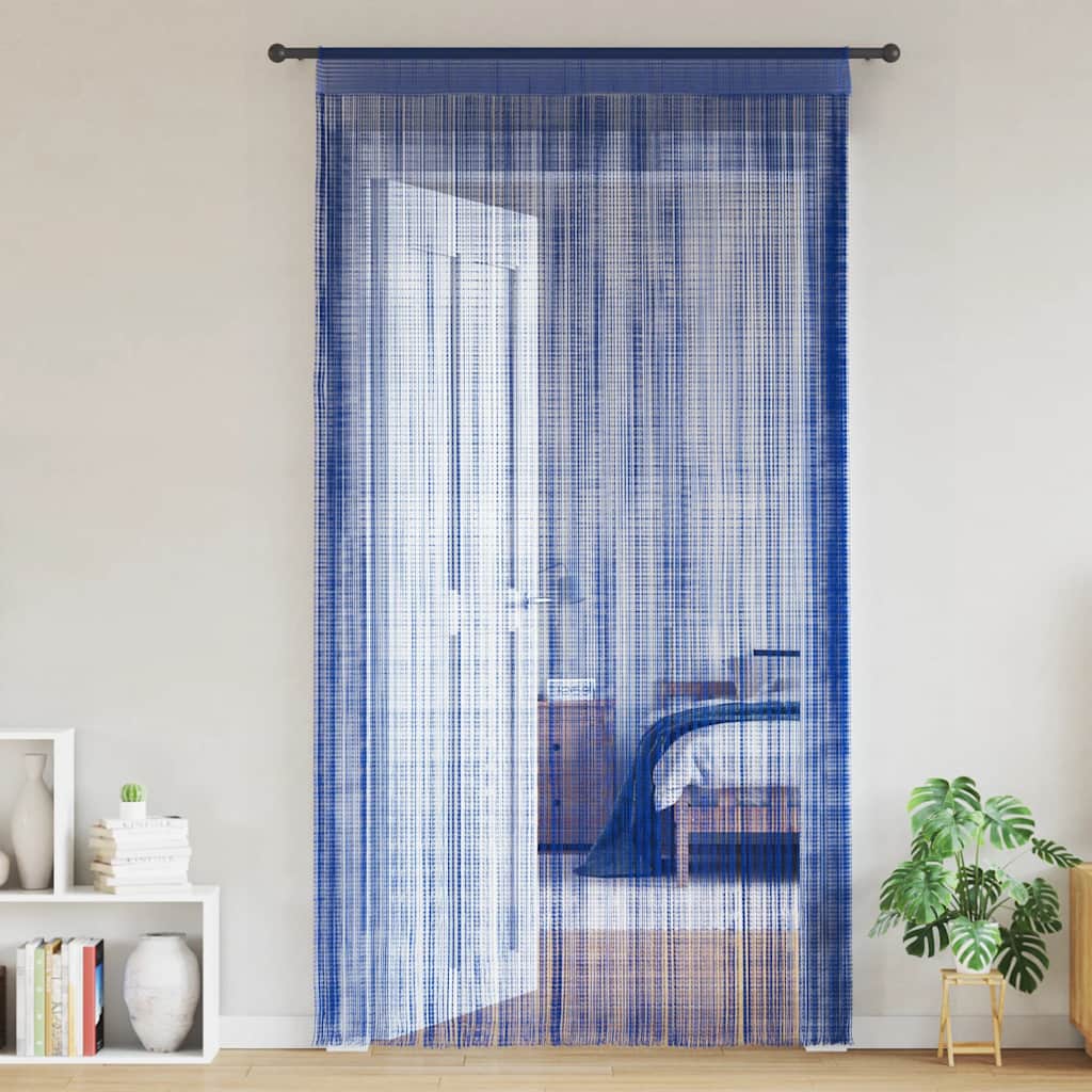 Rideaux de fil vidaxl 140x250 cm bleu 2 pcs