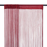 Rideaux de fil vidaxl 100x250 cm de vin rouge 2 sts